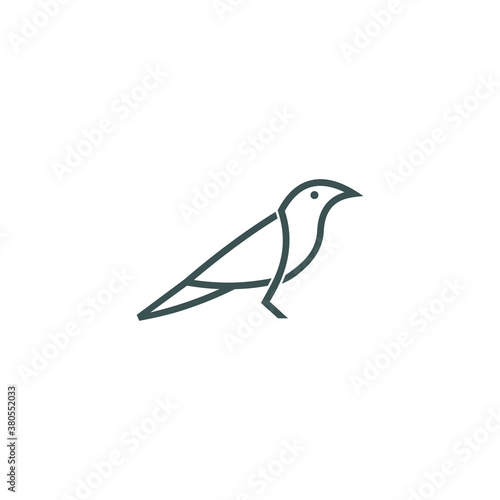 logo design bird line vector