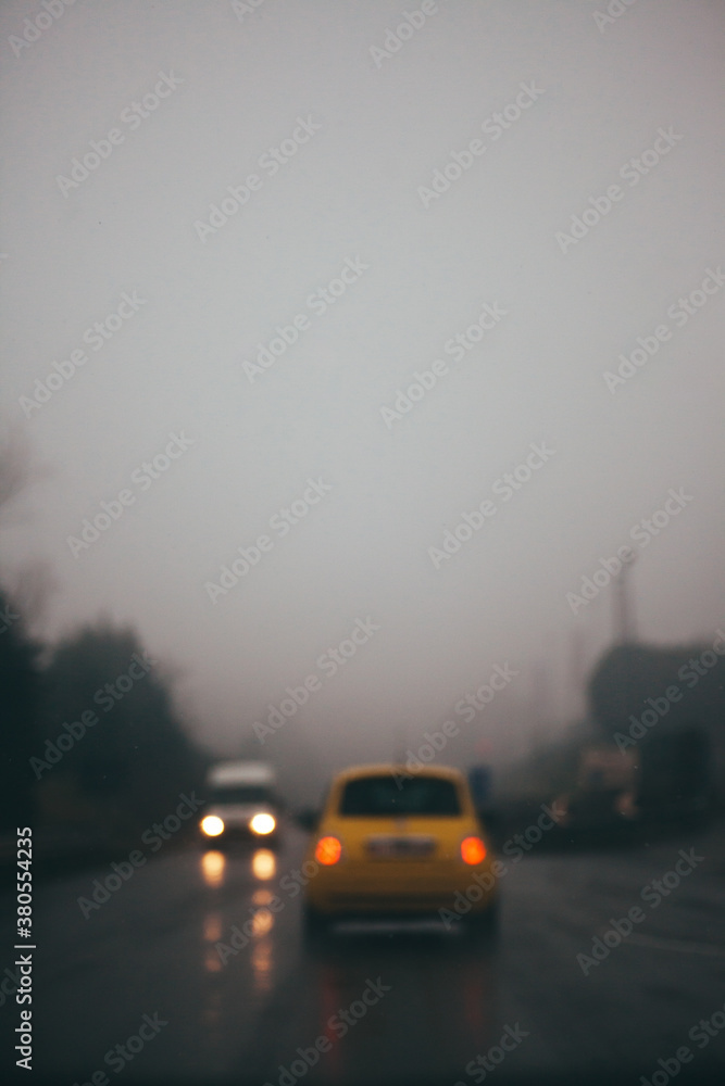 Driving during a rainy day Driving during a rainy day