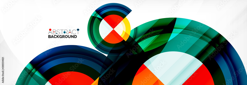 Round shapes, triangles and circles. Modern abstract background Round shapes, triangles and circles. Modern abstract background