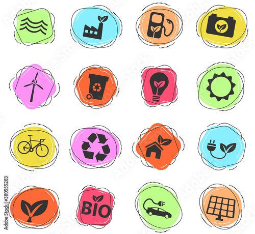 Alternative energy simply icons
