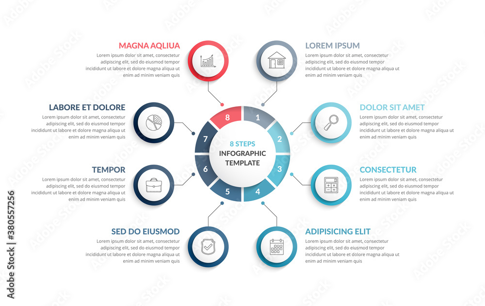 Circle Infographics - Eight Elements Circle Infographics - Eight Elements