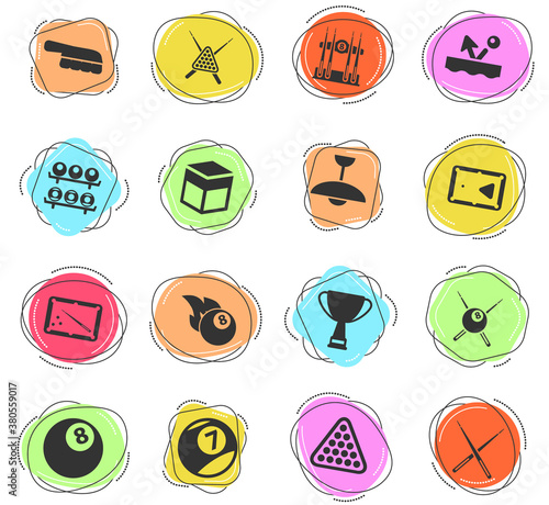 Billiards simply icons