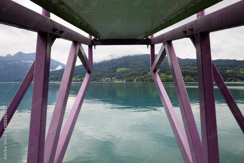 diving board into Austrian lake
