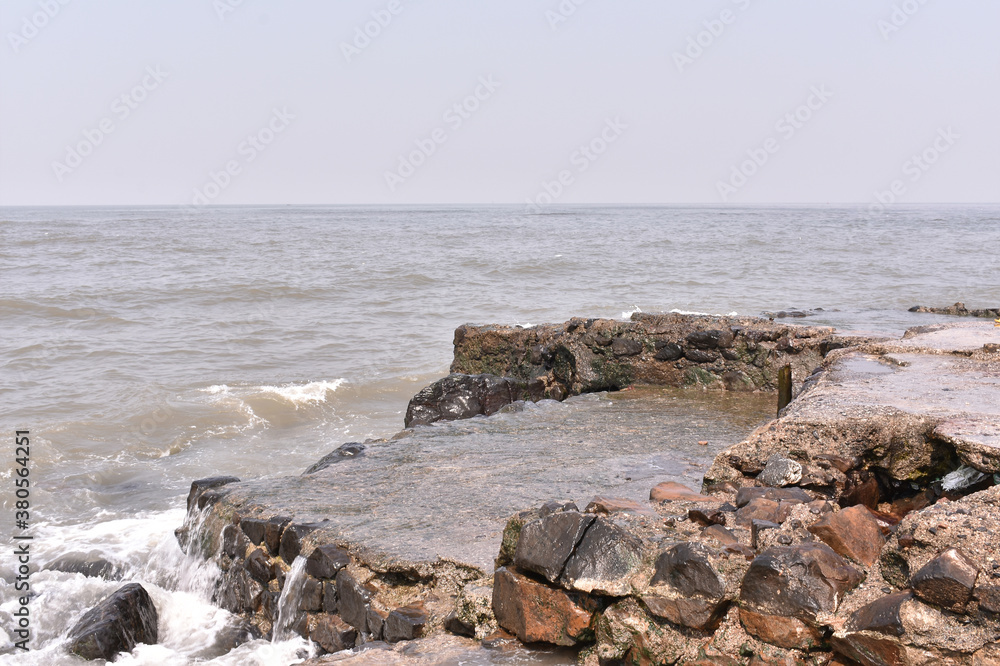 a view of the ocean near mumbai beach