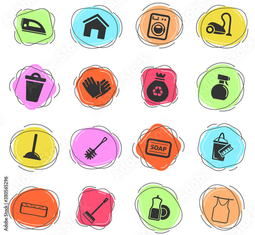 Cleaning service simply icons