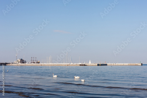 pier, embankment, Baltic sea