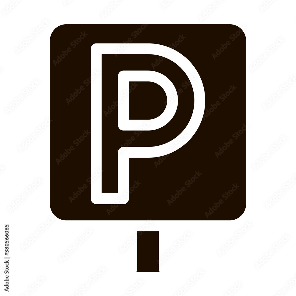 Car Parking Sign-board Vector Sign Icon. Marker Automobile Parking, Hotel Performance Of Service Equipment Pictogram. Business Hostel Items Monochrome Illustration Car Parking Sign-board Vector Sign Icon. Marker Automobile Parking, Hotel Performance Of Service Equipment Pictogram. Business Hostel Items Monochrome Illustration