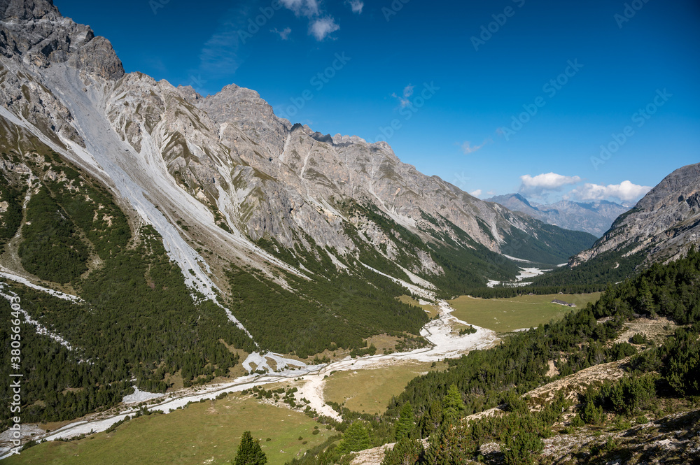 Fototapeta premium Blick ins wilde Val Plavna