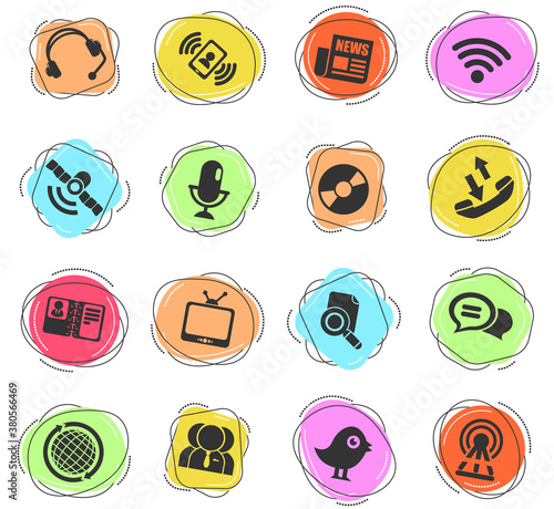 Communication icon set
