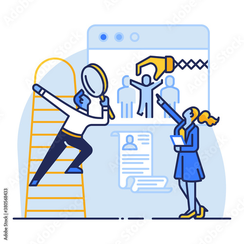 Business concepts. Recruitment and hiring process.