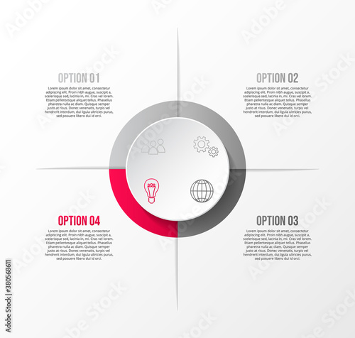 Business infographic with icons. Flowchart. Vector