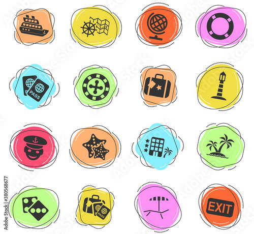 cruise icon set