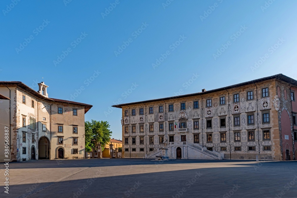 Piazza dei Cavalieri at Pisa, Tuscany Region in Italy 