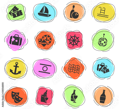 cruise icon set