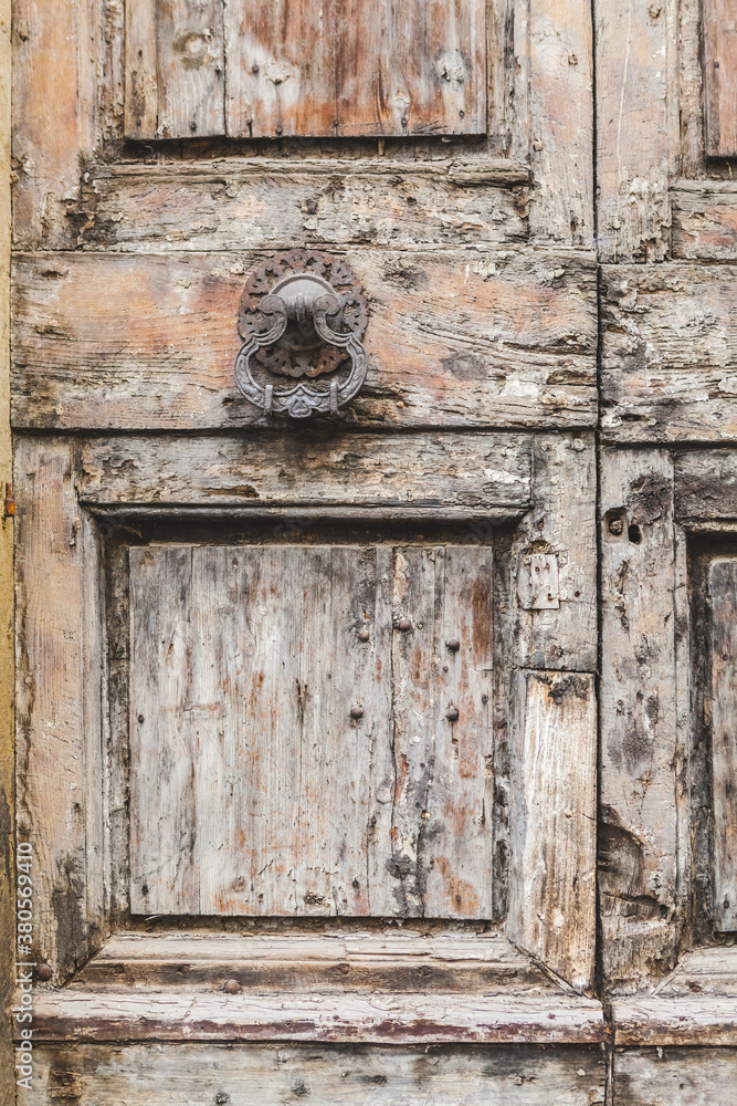 Detail of an Old Wooden Door in Italy Detail of an Old Wooden Door in Italy