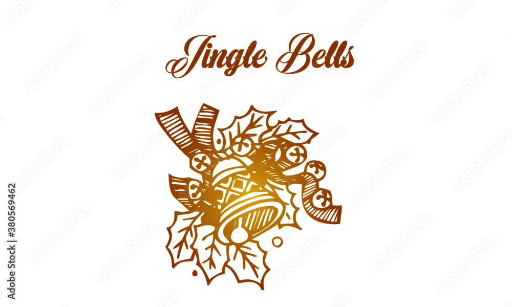Christmas Greeting with Christmas Bells for print or use as poster, card, flyer or T Shirt Christmas Greeting with Christmas Bells for print or use as poster, card, flyer or T Shirt