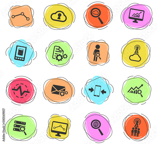 Data analytic simply icons