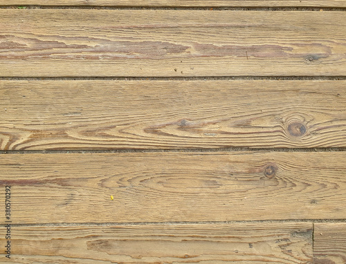 Brown background old wooden plank flooring. Wood floor abstract background. Selective focus, shallow depth of field