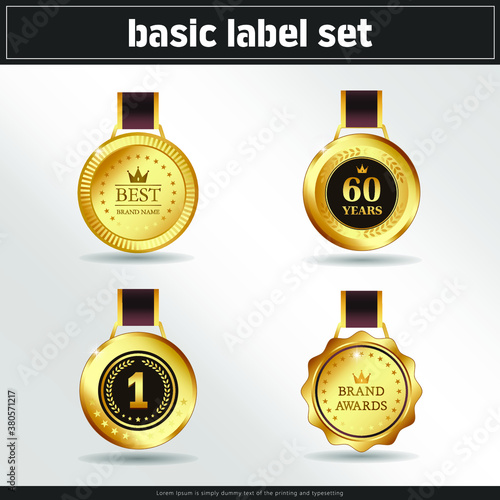 Illustration,label,advertisement :Variant set of labels