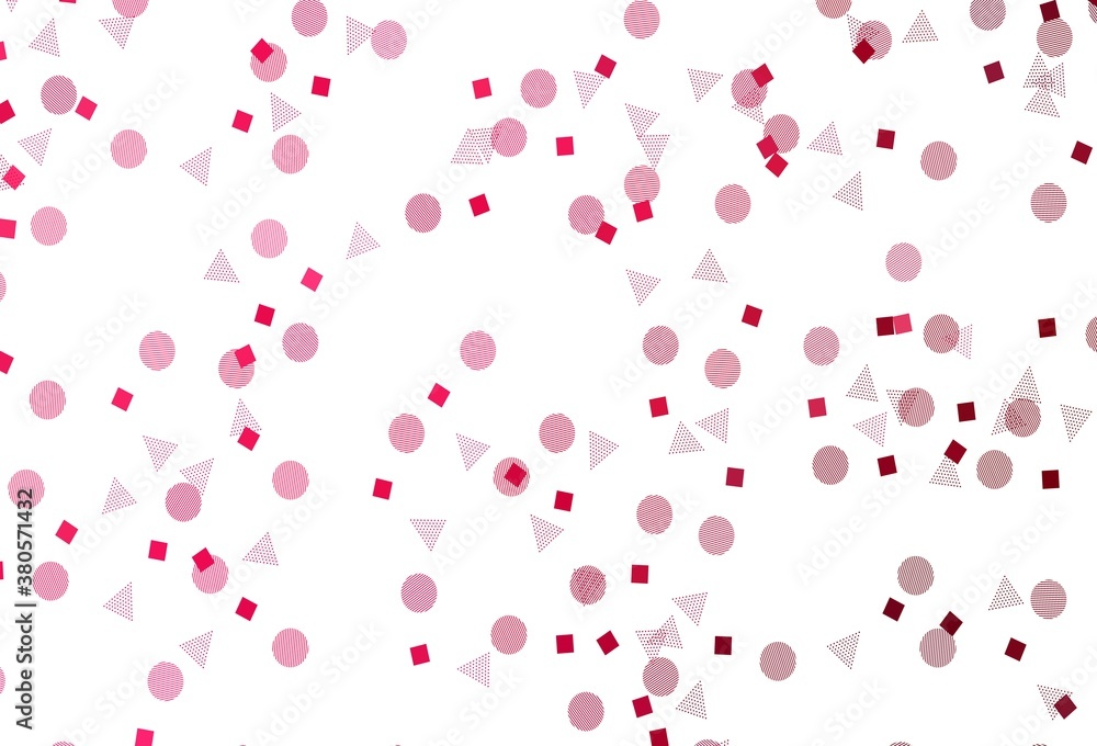 Light Red vector background with triangles, circles, cubes. Light Red vector background with triangles, circles, cubes.