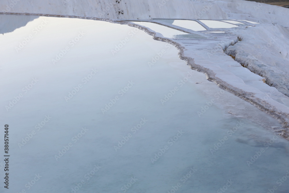 Pamuлkale travertines at sunrise Turkey