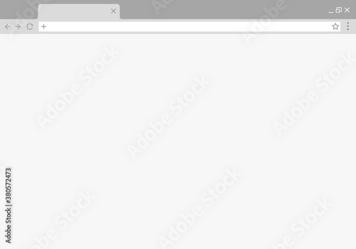Browser new window. Website mockup. Empty simple web bar. Blank flat computer frame template. Vector internet UI design on transparent background © elena_garder