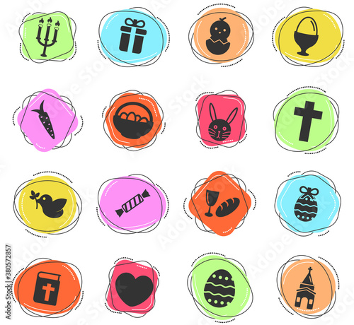 Easter day simply icons
