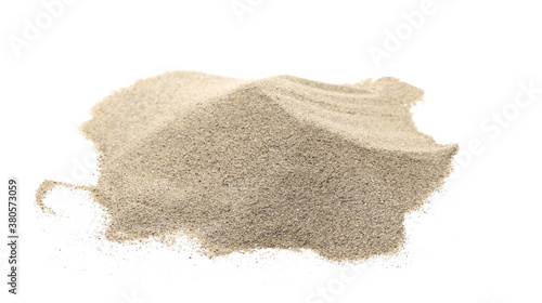 Desert sand pile isolated on white background