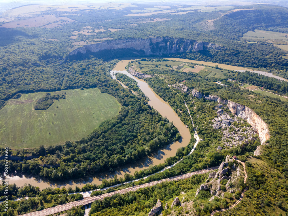 Iskar river, passing near village of Karlukovo, Bulgaria