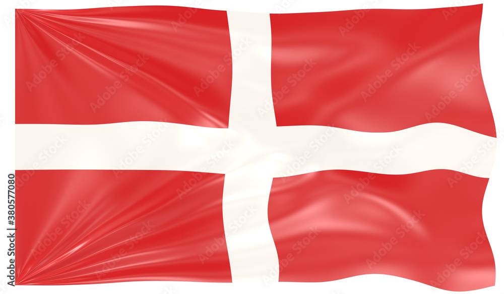 Fototapeta premium 3d Illustration of a Waving Flag of Sovereign Military Order of Malta