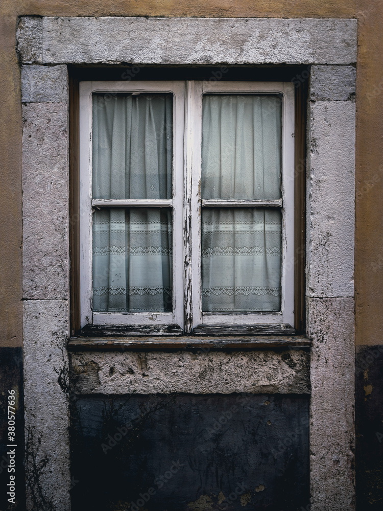 The window in Alfama in Lisbon. Autumn 2019.