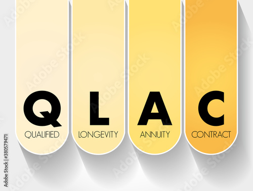 QLAC - Qualified Longevity Annuity Contract acronym, business concept background