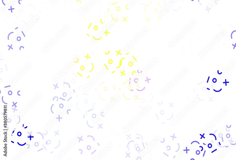 Light Blue, Red vector pattern with Digit symbols. Light Blue, Red vector pattern with Digit symbols.