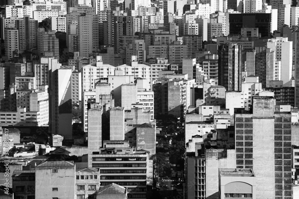 View of expansive Sao Paulo skyline, Brazil View of expansive Sao Paulo skyline, Brazil