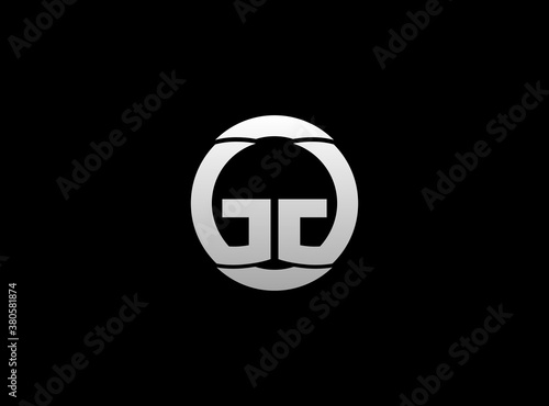 Lettermark logo GG. logo initials double letter G. Logo design identity or abbreviation letters.