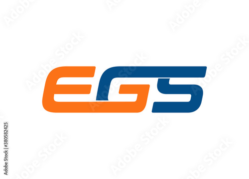 EGS letter logo design vector