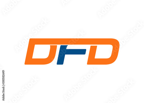 DFD letter logo design vector