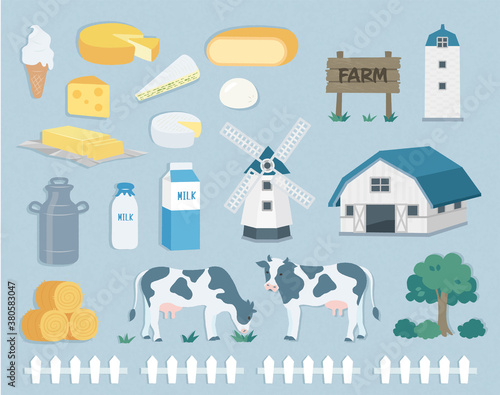 Ranch material set illustration