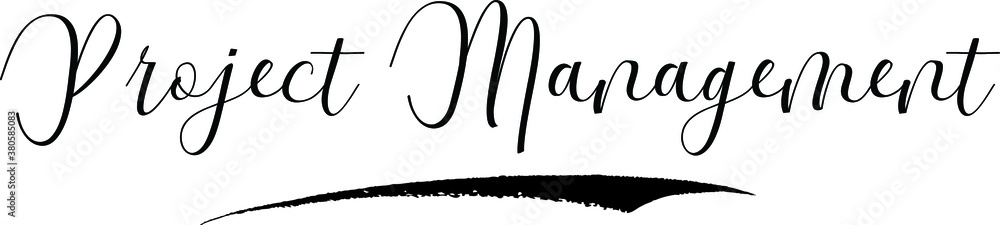 Project Management Calligraphy Black Color Text On White Background Project Management Calligraphy Black Color Text On White Background