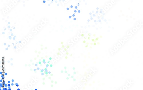 Light Green, Yellow vector backdrop with artificial intelligence data.