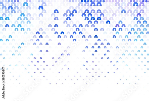 Light Pink, Blue vector background with rainbow symbols.