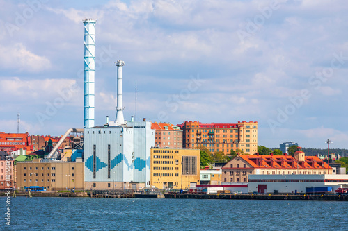Cityscape view at Gothenburg with a heating plant at the waterfront © Lars Johansson