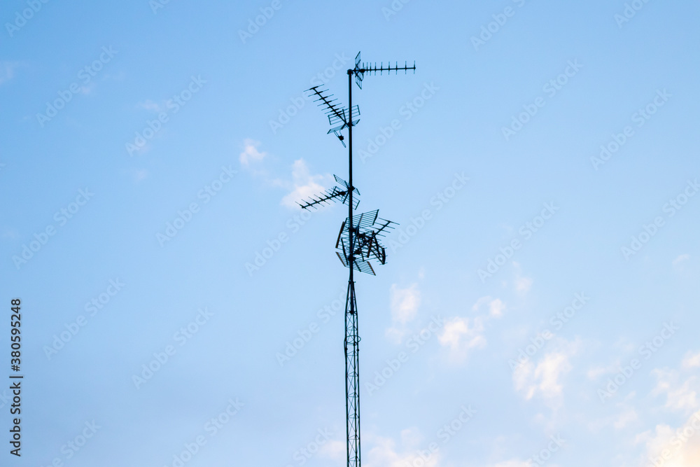 antenna over a blue sky antenna over a blue sky