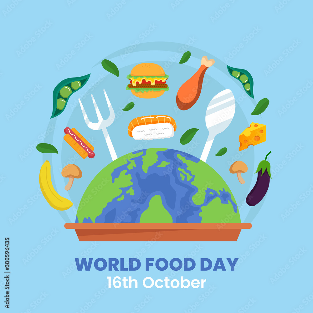 Fototapeta premium Hand drawn world food day