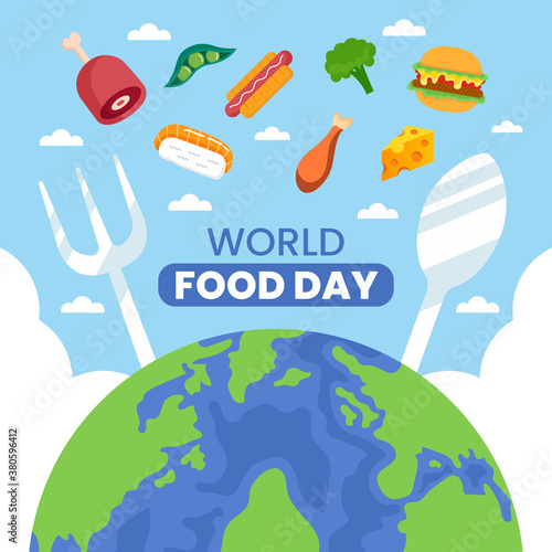 Hand drawn world food day