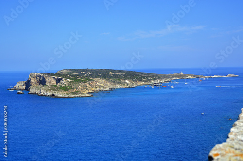 Fototapeta Naklejka Na Ścianę i Meble -  Tremiti, Puglia, Italy -08/28/2020 - View of the Tremiti Islands, small islands in the Adriatic Sea, part of the Gargano park