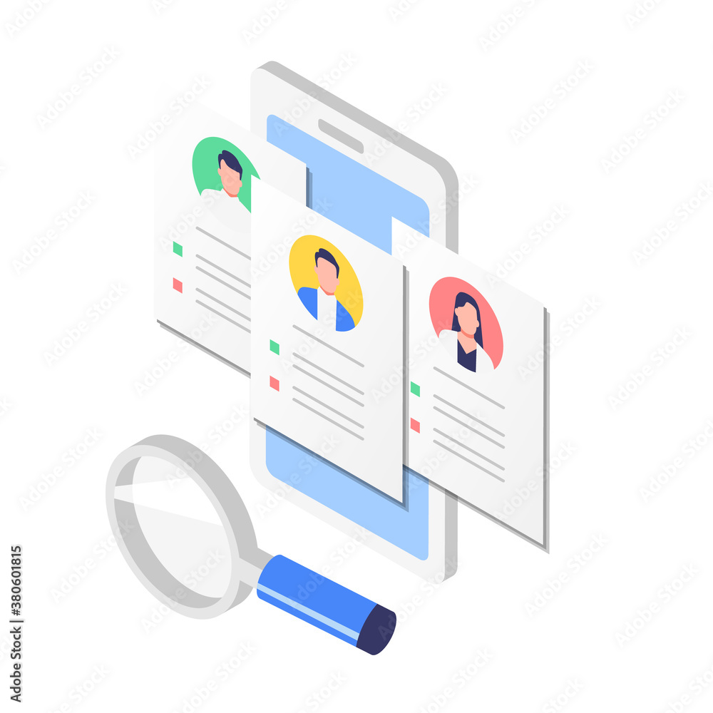 人材採用 選考プロフィールのイラスト素材 Stock Vector Adobe Stock