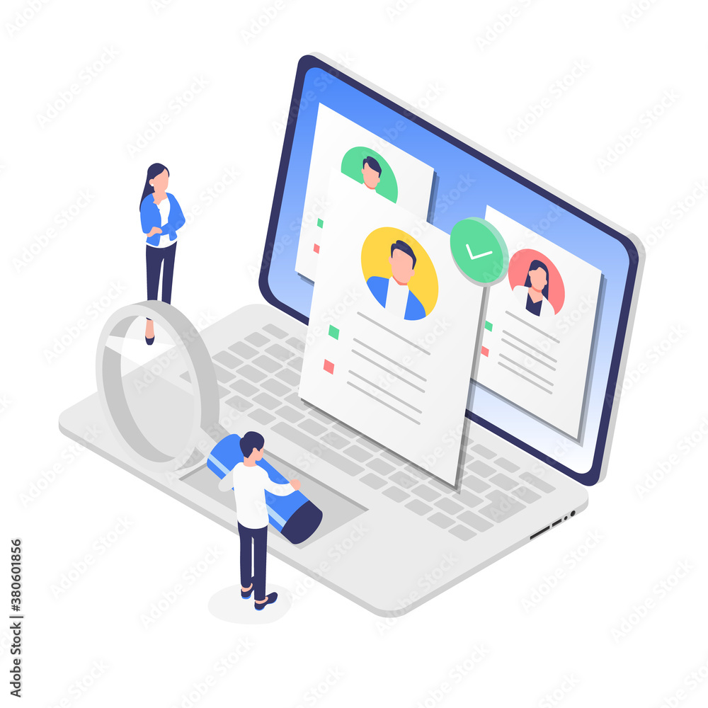 人材採用を検討しているビジネスパーソンのイラスト素材 Stock Vector Adobe Stock