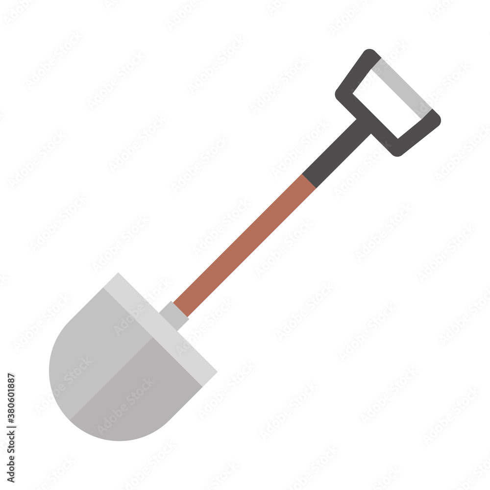 gardening, shovel with handle tool flat icon style gardening, shovel with handle tool flat icon style
