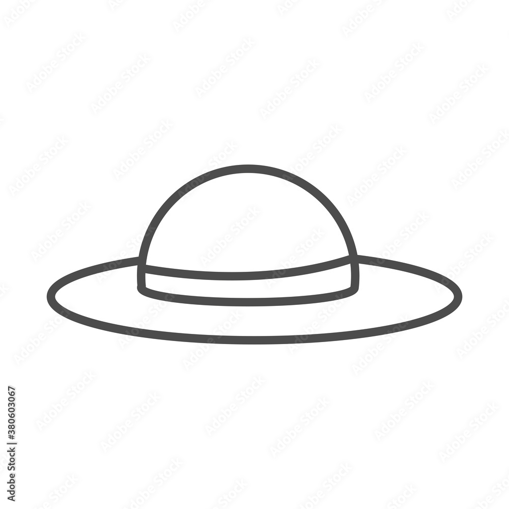 hat accessory fashion femenine style line icon style hat accessory fashion femenine style line icon style